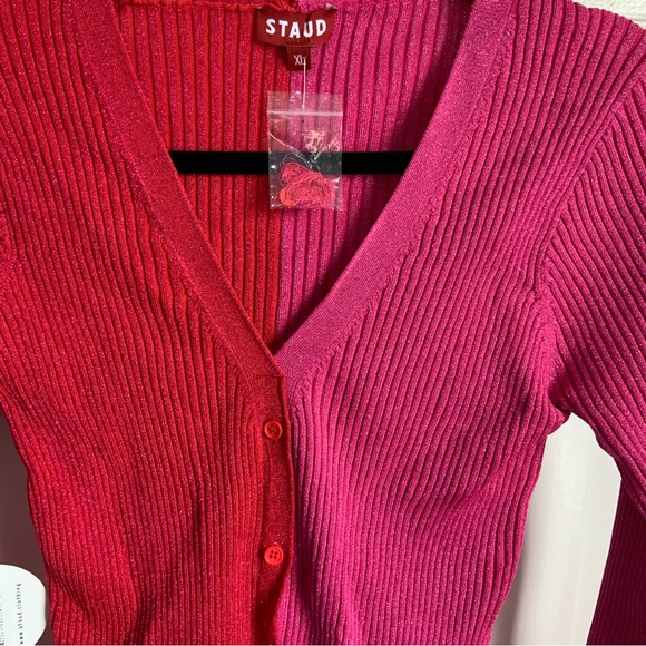 STAUD Metallic Cargo Cardigan Sweater - Picture 4 of 5